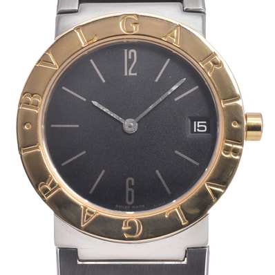 ブルガリ BVLGARI BB30SGD ブルガリブルガリ ブラック クォーツ ユニセックス 美品 腕時計 J#150461