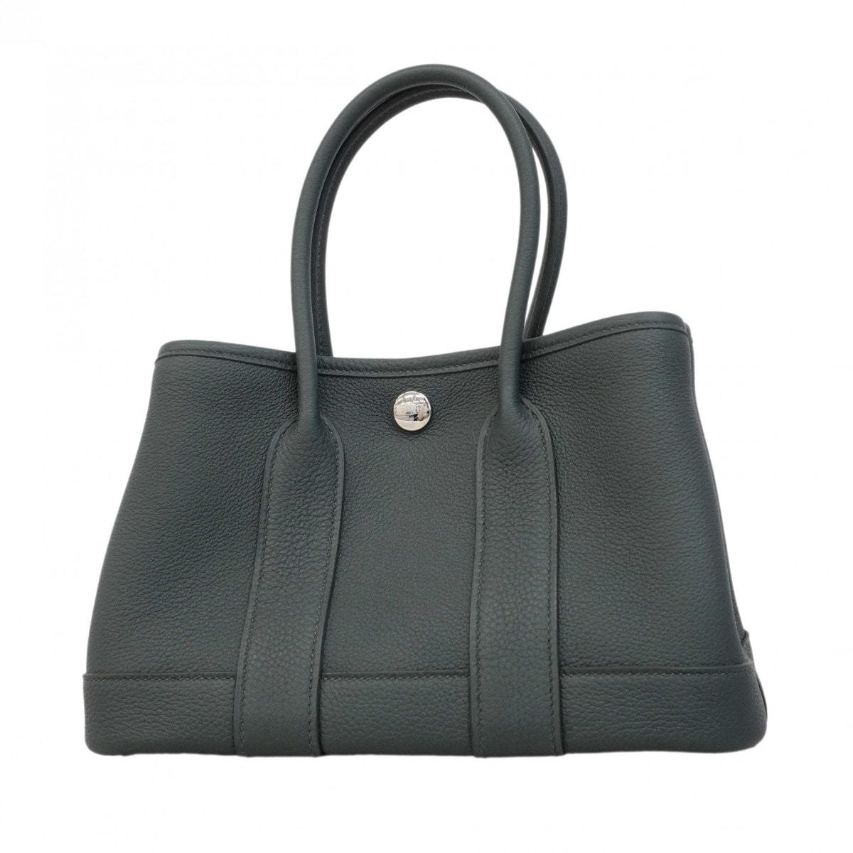 ★最終価格★SALE【6db1319】エルメス ハンドバッグ ガーデンパーティ23 ネゴンダ ヴェールマングローブ シルバー金具 K刻印【中古】レディース