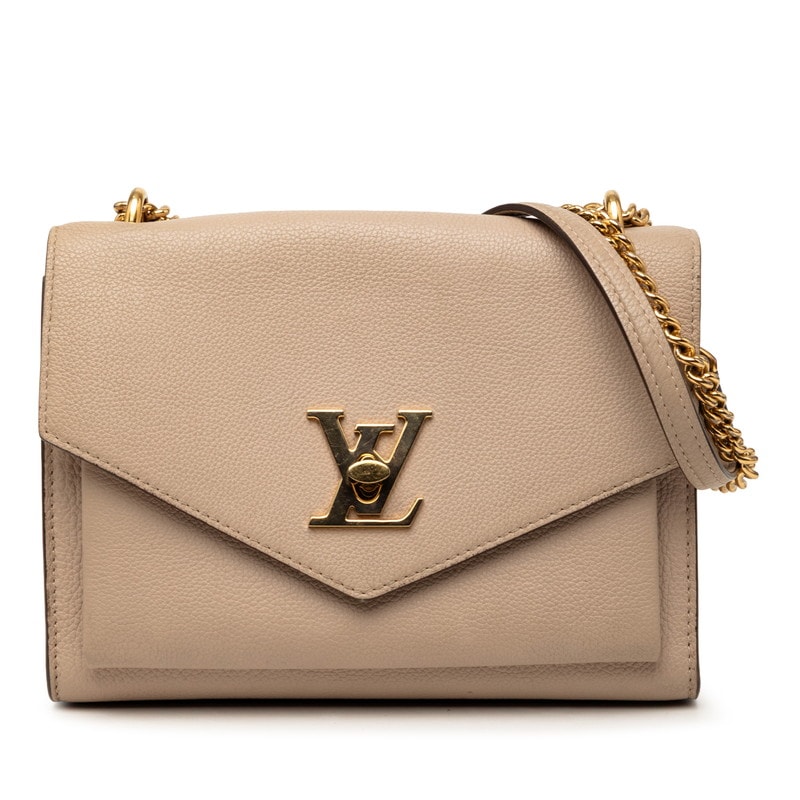 ルイ ヴィトン マイロックミー チェーン ショルダーバッグ M56137 グレージュ ベージュ レザー レディース LOUIS VUITTON 【中古】