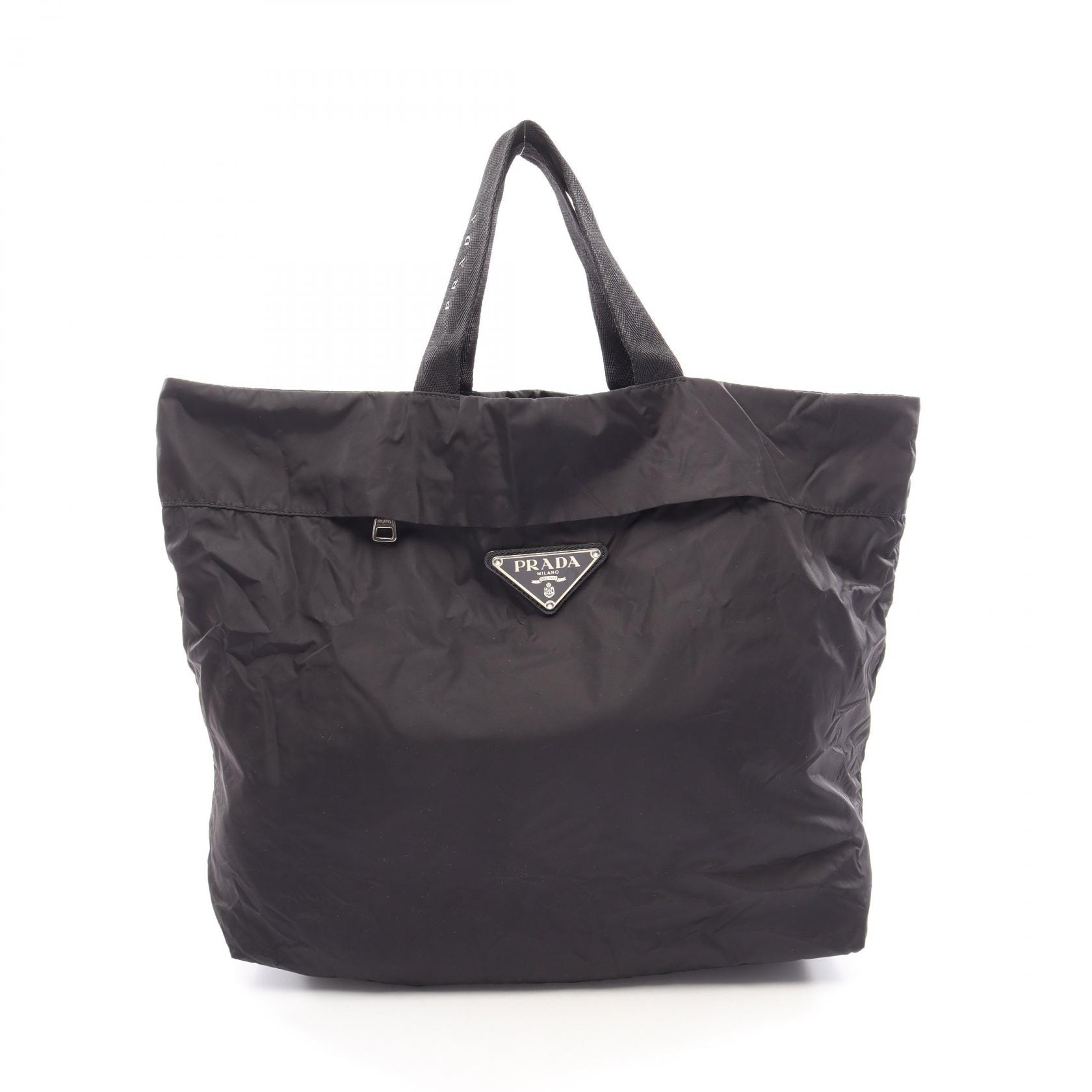 プラダ PRADA SHOPPING BAG トートバッグ バッグ ナイロン レディース ブラック系 【中古】