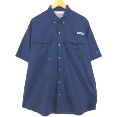 古着 コロンビア Columbia PFG OMNI-SHADE ボタンダウン 半袖 フィッシングシャツ メンズL相当/eaa553910