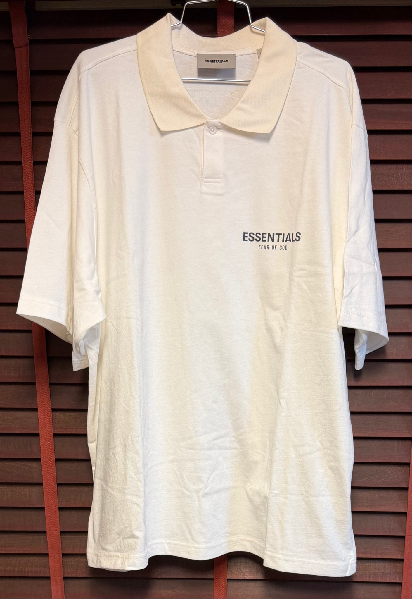 FEAR OF GOD ESSENTIALS Short Sleeve Boxy Polo "White"