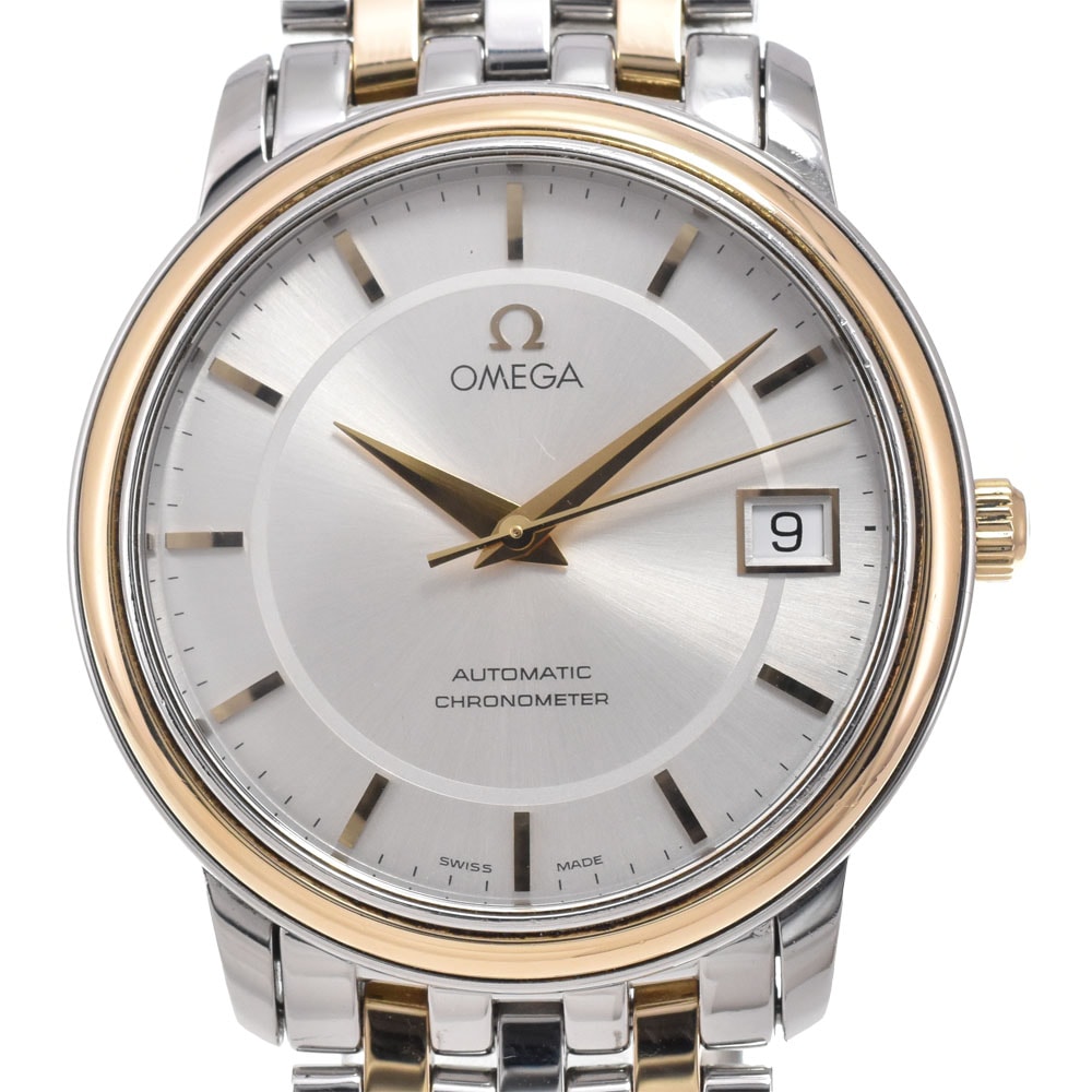 オメガ OMEGA 4300.31.00 デビル プレステージ デイト シルバー 自動巻き メンズ 良品 腕時計 O#150935