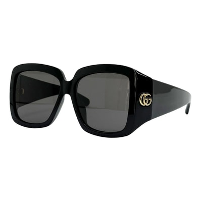 GUCCI グッチ スクエアフレーム サングラス キズ有り GG1402SA 001 55/15-135 M ブラック