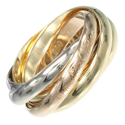 カルティエ トリニティ 5連 9 レディースリング・指輪