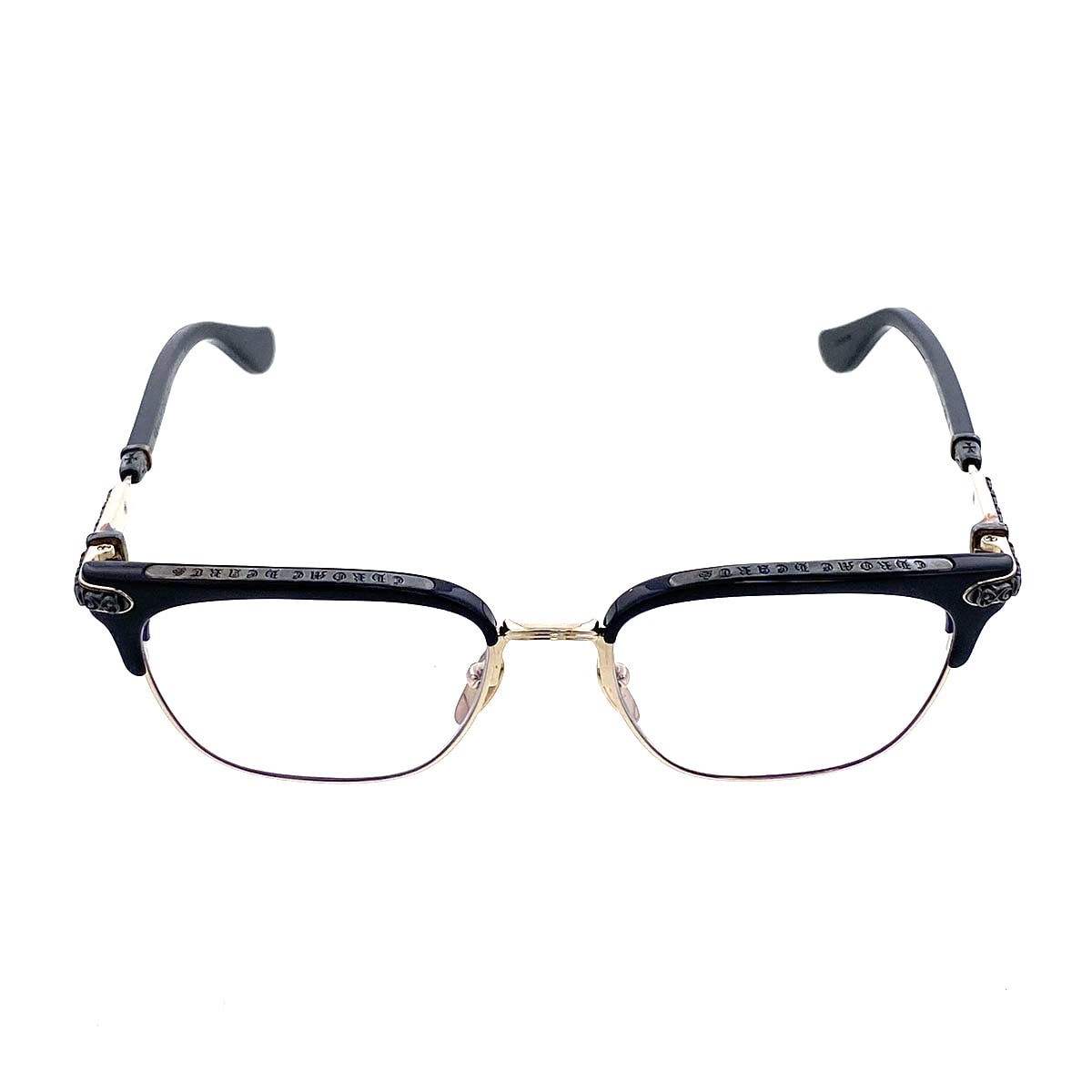 Chrome Hearts VERTICAL SMILE II Optical Glasses "Black/Silver"