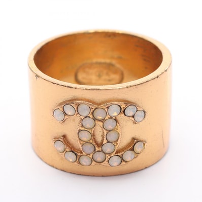 シャネル CHANEL ココマーク リング・指輪 ジュエリー GP(ゴールドメッキ) レディース ゴールド系 【中古】