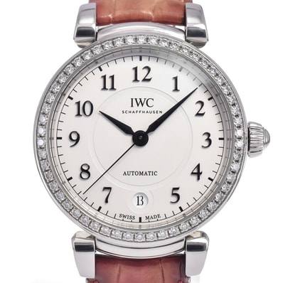IWC IWC SCHAFFHAUSEN IW458308 ダヴィンチ ダイヤモンドベゼル シルバー 自動巻き メンズ 箱・保証書付き 腕時計 N#148624