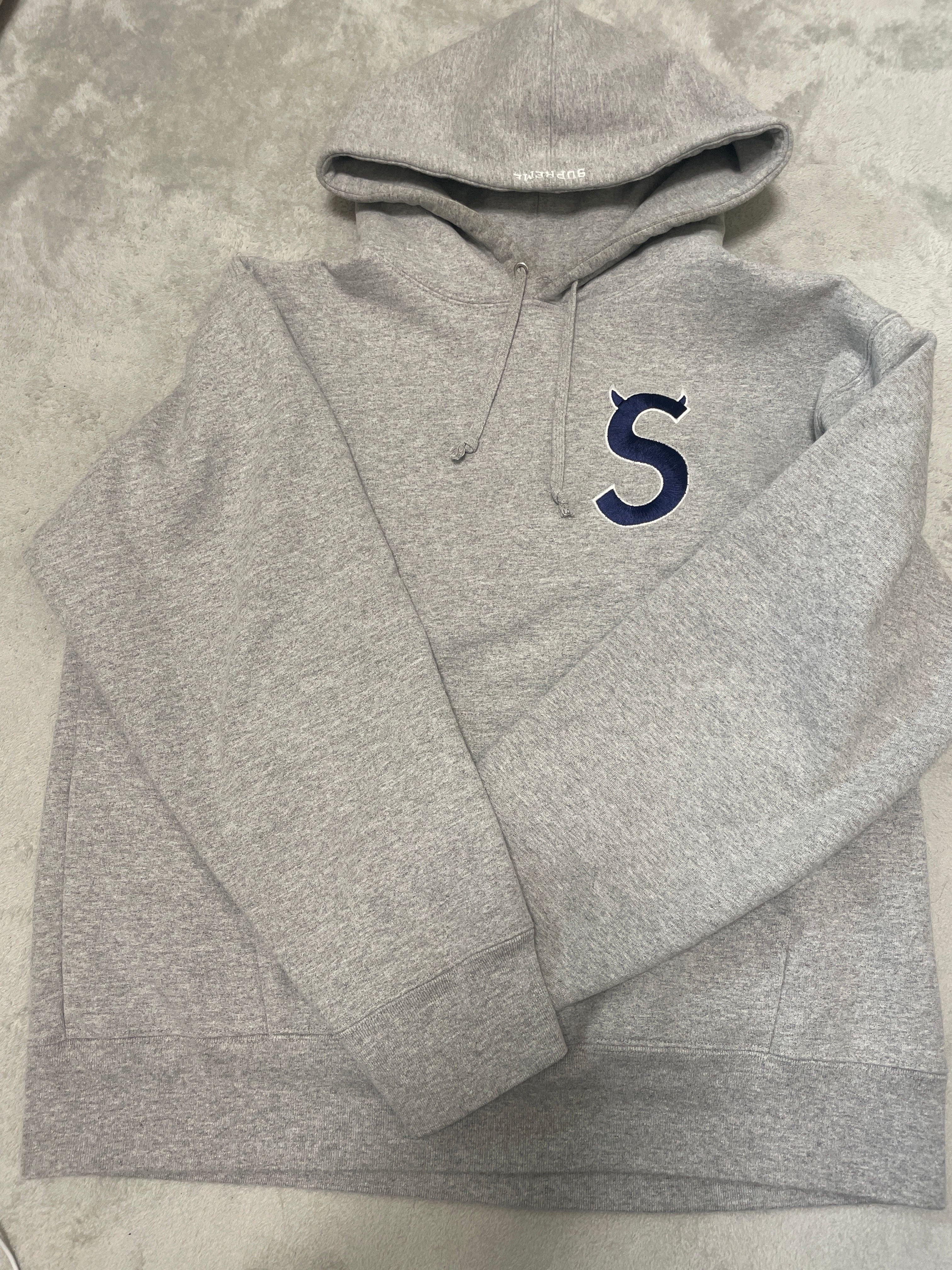 Supreme S Logo Hooded Sweatshirt "Heather Grey" (22FW)