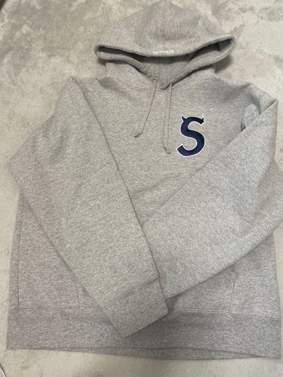 Supreme S Logo Hooded Sweatshirt "Heather Grey" (22FW)