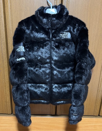 Supreme x The North Face Faux Fur Nuptse Jacket "Black"