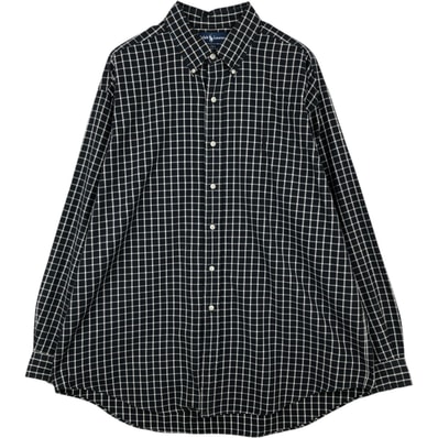 古着 ラルフローレン Ralph Lauren BLAKE 長袖 ボタンダウンチェックシャツ メンズXL相当/eaa622263
