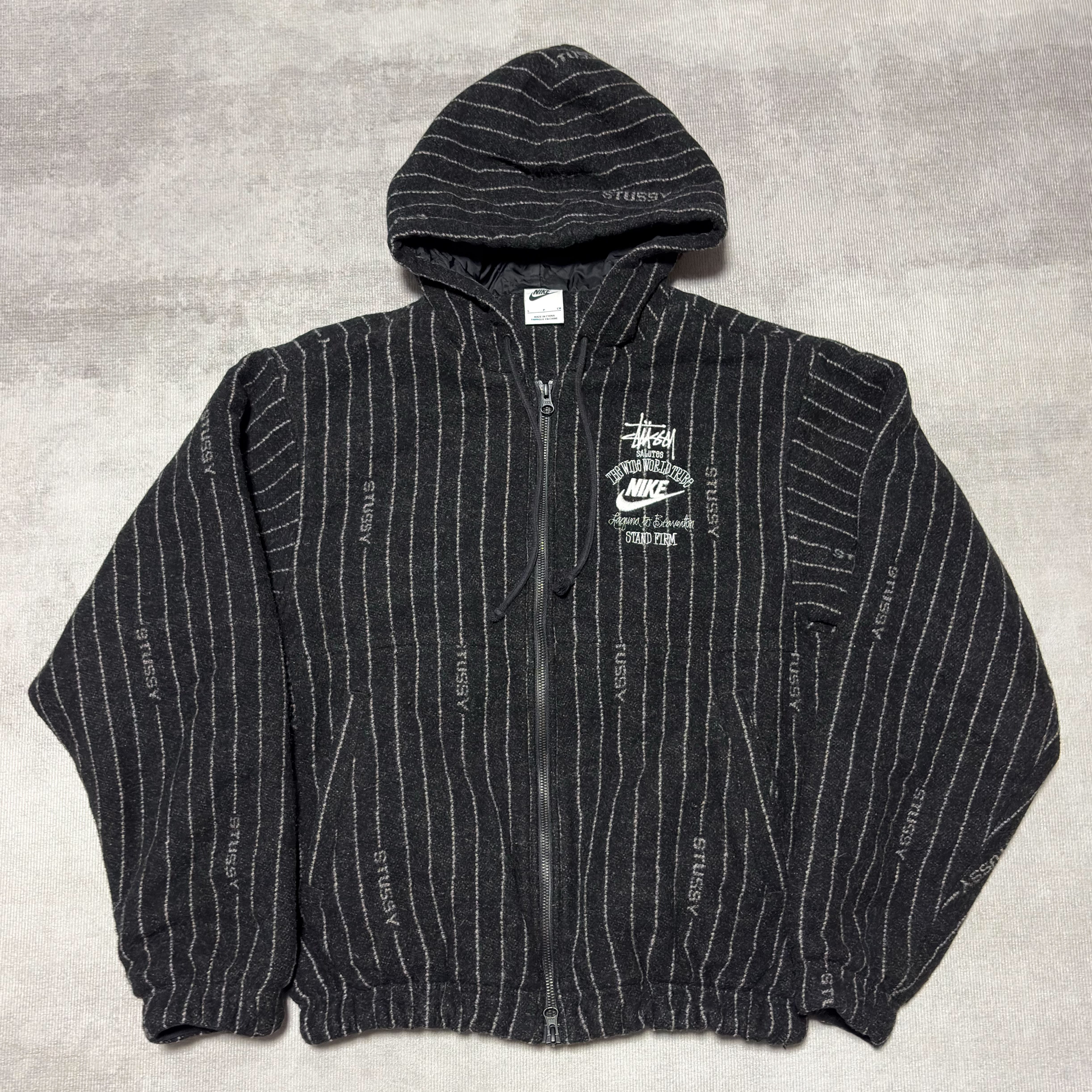 Stussy x Nike Striped Wool Jacket 