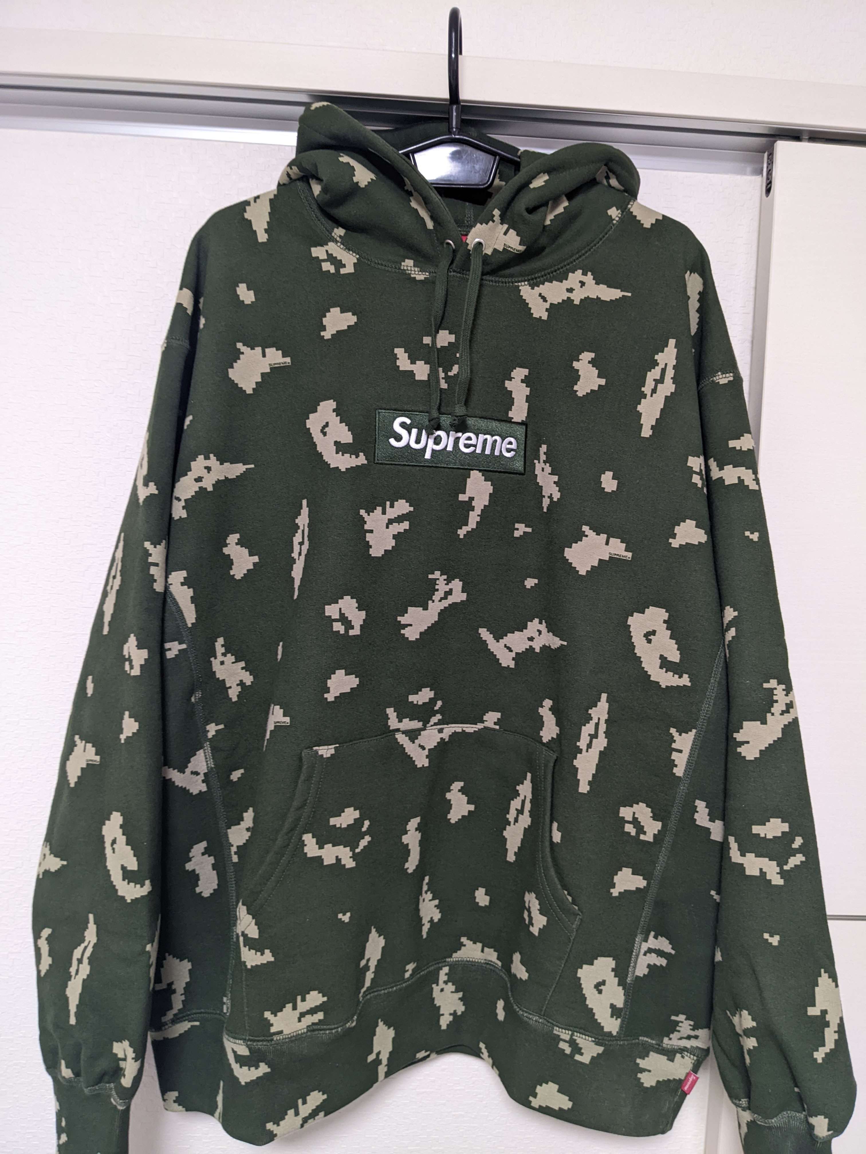 Supreme Box Logo Hooded Sweatshirt "Olive Russian Camo" (21FW)