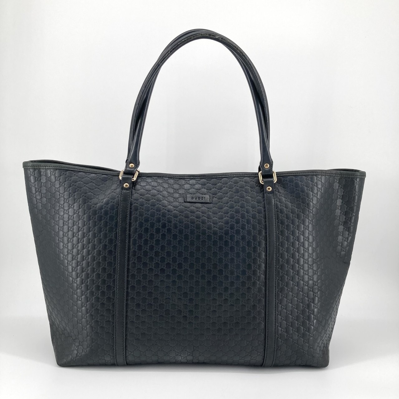GUCCI(グッチ) マイクログッチシマ 449647 トートバッグ ブラック