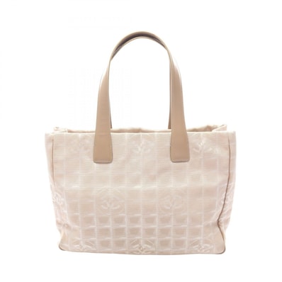 シャネル CHANEL ニュートラベルラインMM トートバッグ バッグ レザー ナイロンキャンバス レディース ベージュ系 【中古】