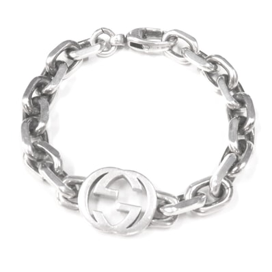 良品 グッチ ブレスレット シルバー メンズ 627068