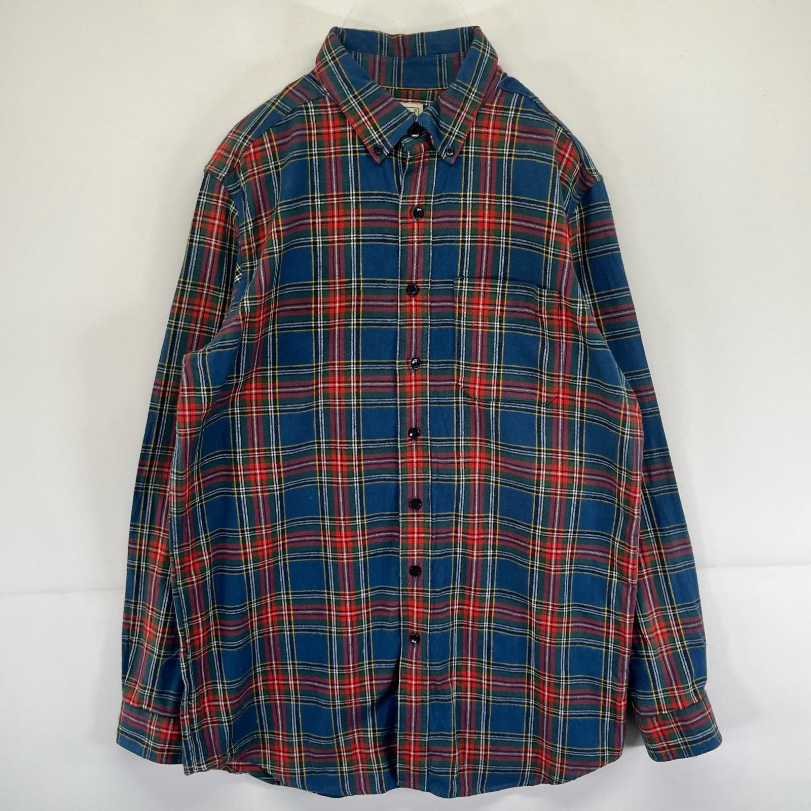 古着 エルエルビーン L.L.Bean 長袖シャツ ネルシャツ ボタンダウン チェック トラディショナルフィット M マルチカラー メンズ