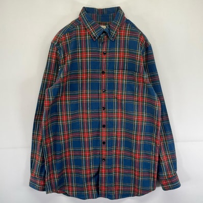 古着 エルエルビーン L.L.Bean 長袖シャツ ネルシャツ ボタンダウン チェック トラディショナルフィット M マルチカラー メンズ