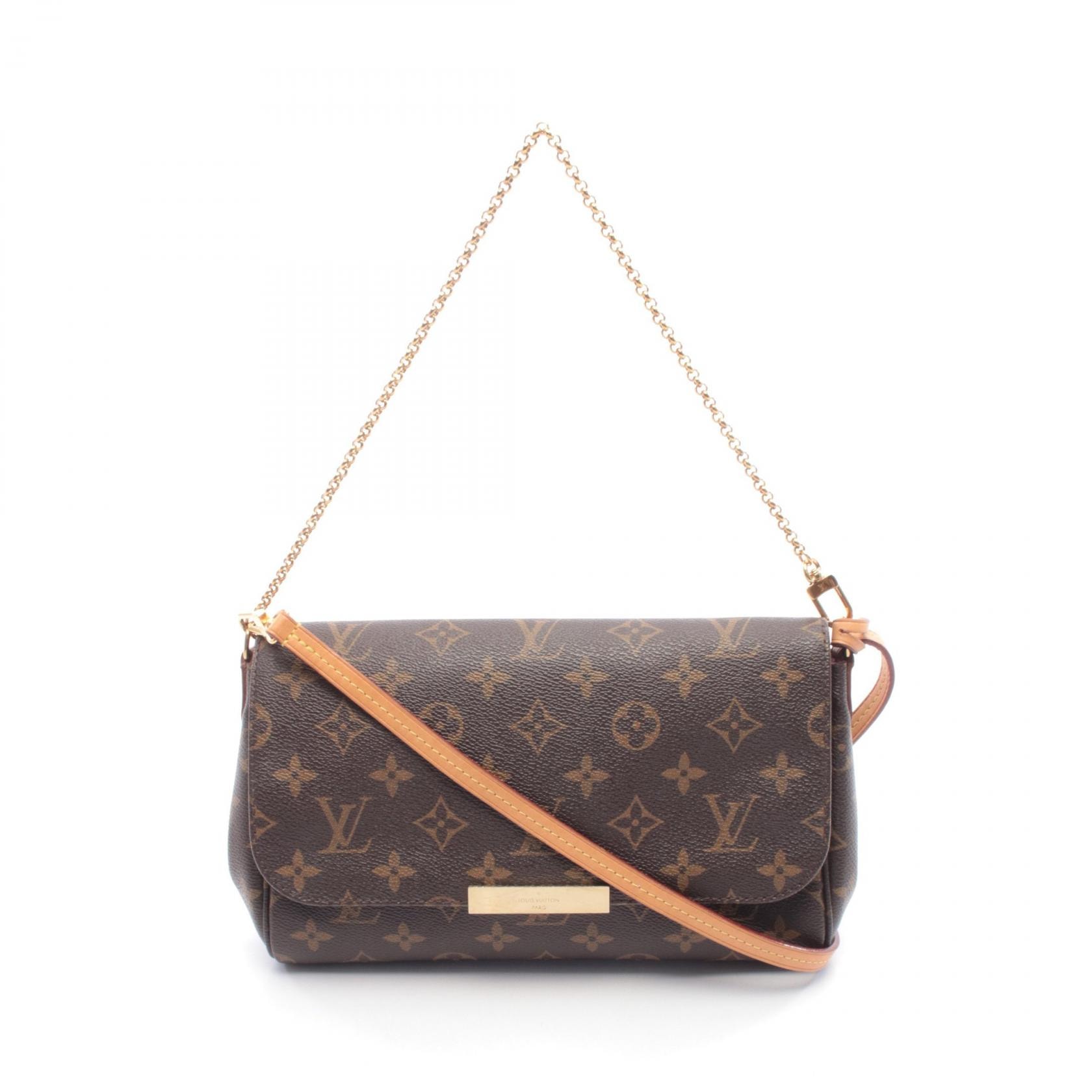 ルイ・ヴィトン LOUIS VUITTON フェイボリットMM ハンドバッグ バッグ PVCコーティングキャンバス レザー モノグラム レディース ブラウン系 M40718 【中古】