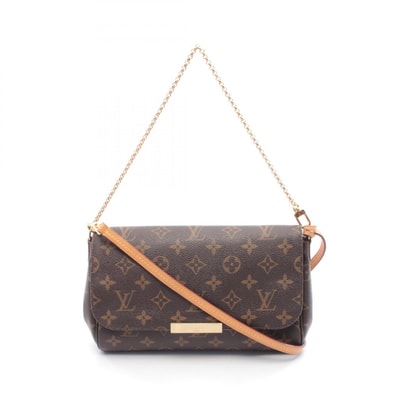 ルイ・ヴィトン LOUIS VUITTON フェイボリットMM ハンドバッグ バッグ PVCコーティングキャンバス レザー モノグラム レディース ブラウン系 M40718 【中古】