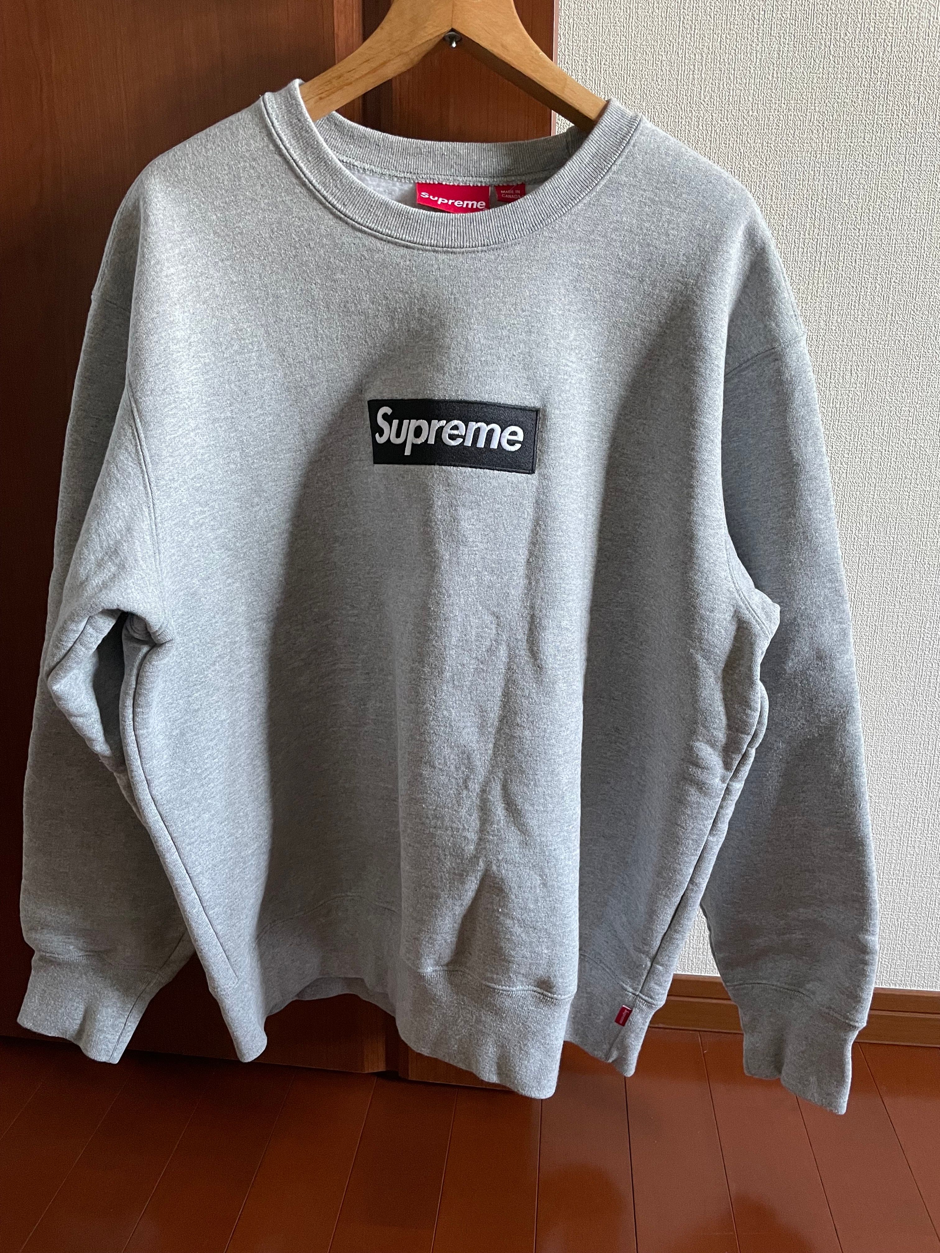 Supreme Box Logo Crewneck "Heather Grey" (22FW)