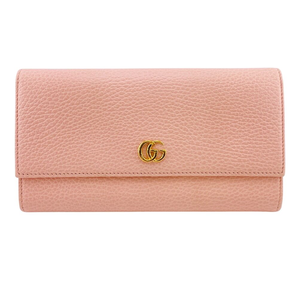 グッチ GUCCI 長財布 プチマーモント レザー ピンク系