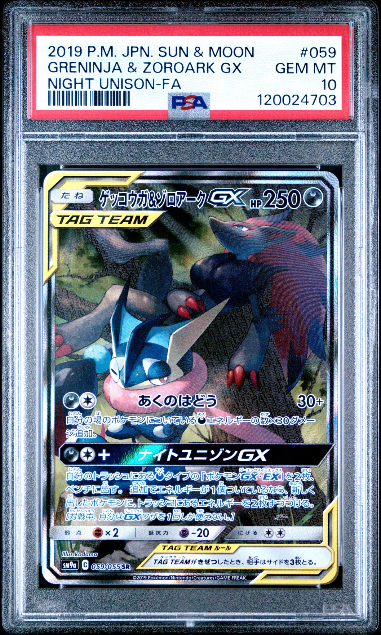 ゲッコウガ&ゾロアークGX SR: SA[SM9a 059/055](強化拡張パック
