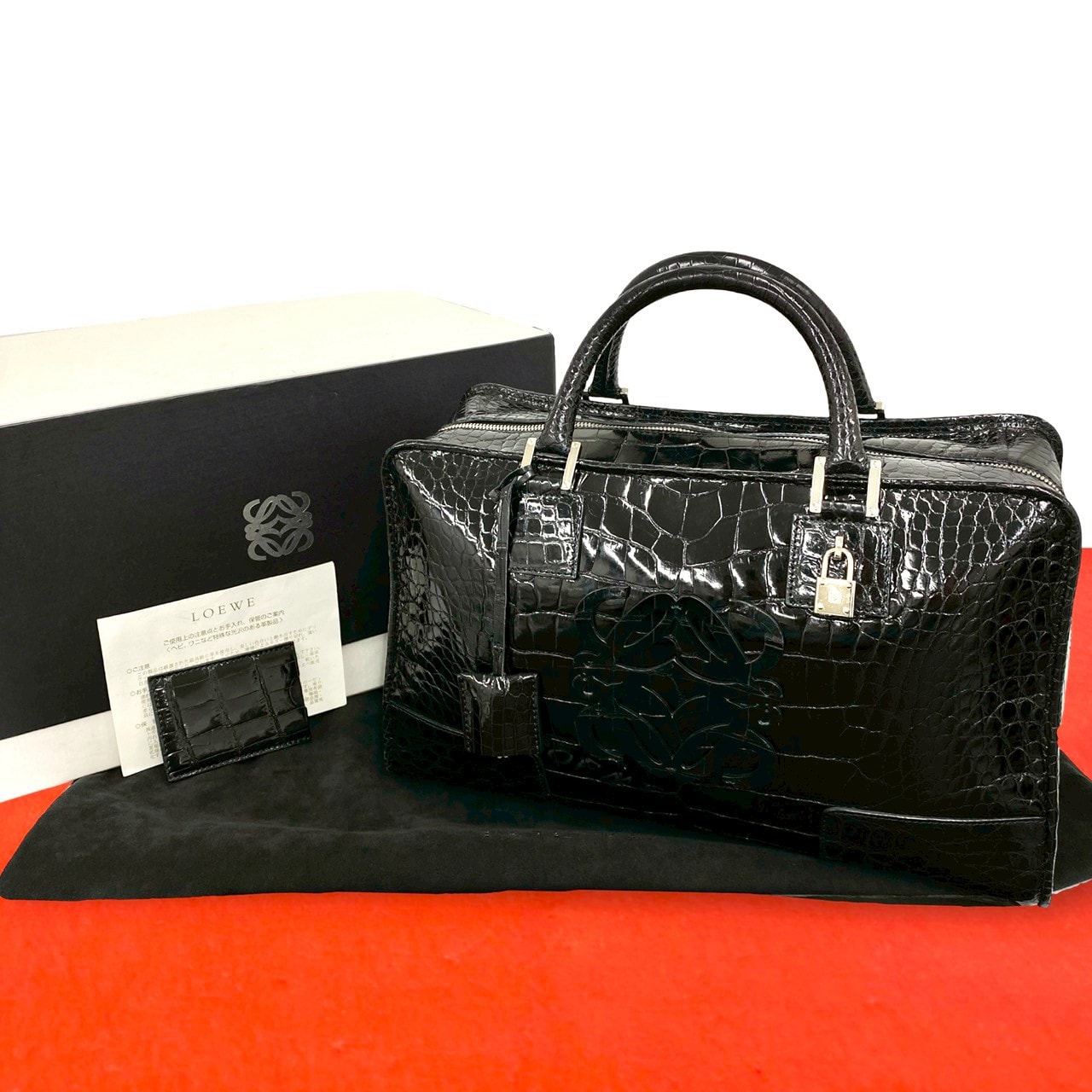 B (目立った傷や汚れなし)】LOEWE ロエベ アマソナ 36 アナグラム ロゴ