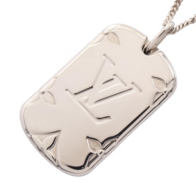 ルイ・ヴィトン LOUIS VUITTON ロケットネックレス モノグラム ネックレス ジュエリー メタル シルバー メンズ シルバー系 M62484 【中古】