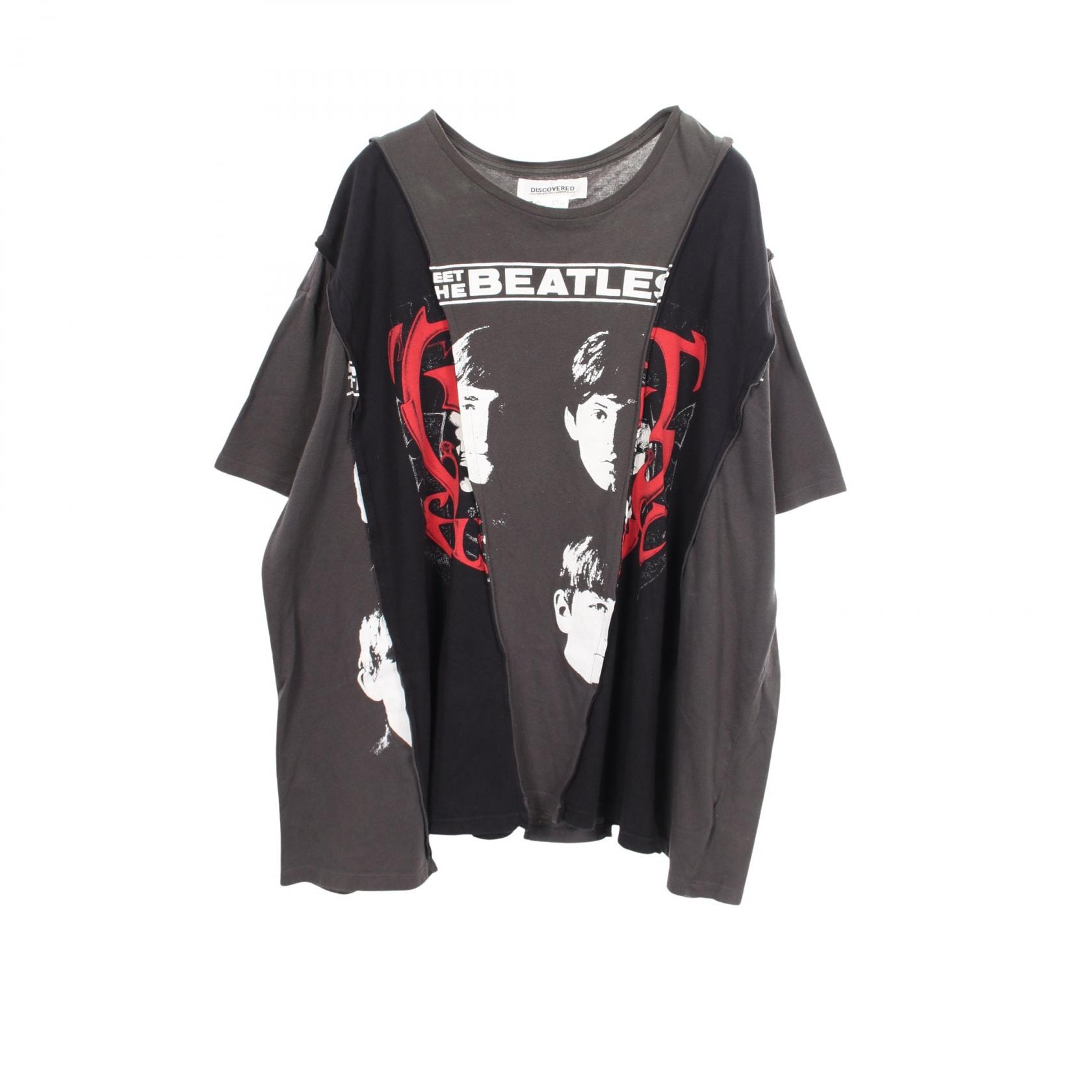 ディスカバード DISCOVERED グラフィック プリント ヴィンテージ 半袖Tシャツ 衣料品 トップス コットン メンズ グレー系 / ブラック系 【中古】