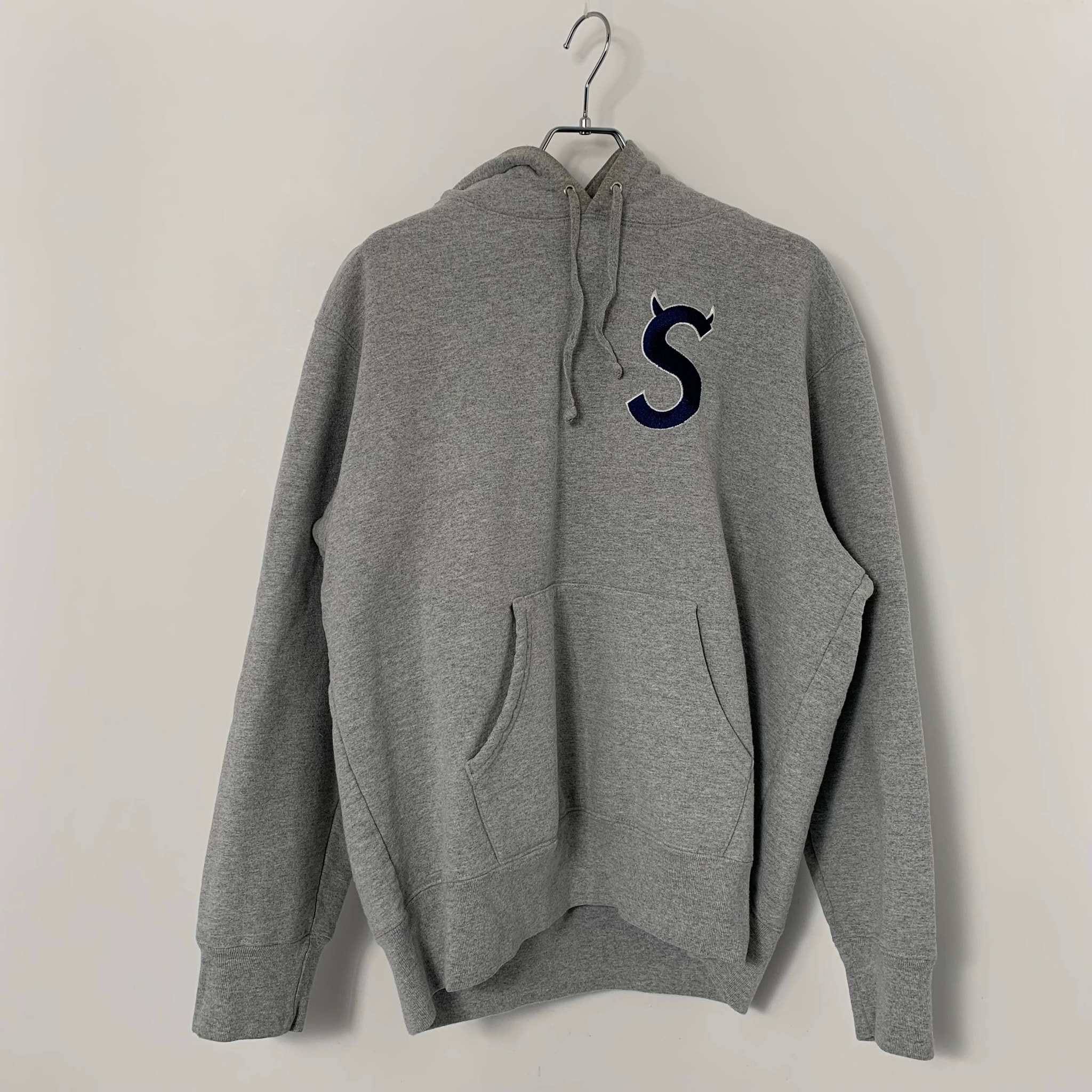 Supreme S Logo Hooded Sweatshirt "Heather Grey" (22FW)