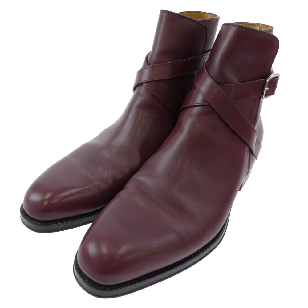 F.LLI Giacometti フラテッリジャコメッティ ブーツ FG337.005 Jodhpur Boots UTAH CALF EBENE ユタ カーフ ジョッパー ブーツ ワインレッド系 42【美品】【中古】