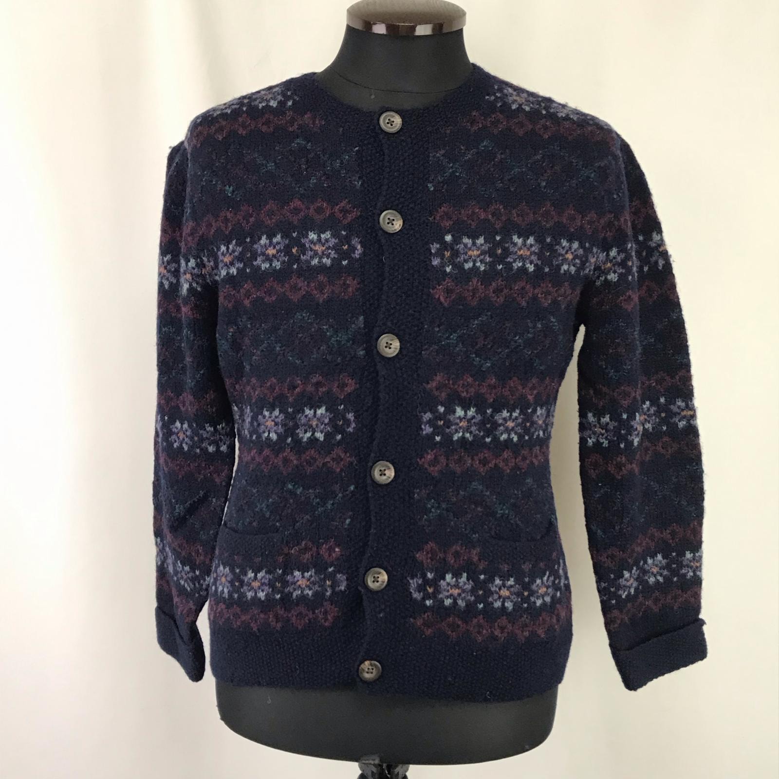 Brooks Brothers/ブルックスブラザーズ★ウールニットカーディガン【メンズM/ネイビー/navy】ウール/Tops/sweater◆BJ117-b
