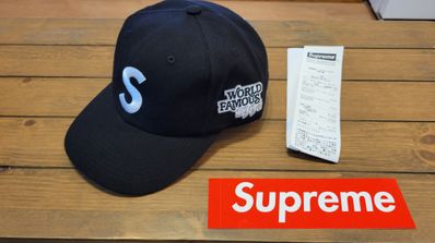 Supreme World Famous S Logo 6-Panel "Black"