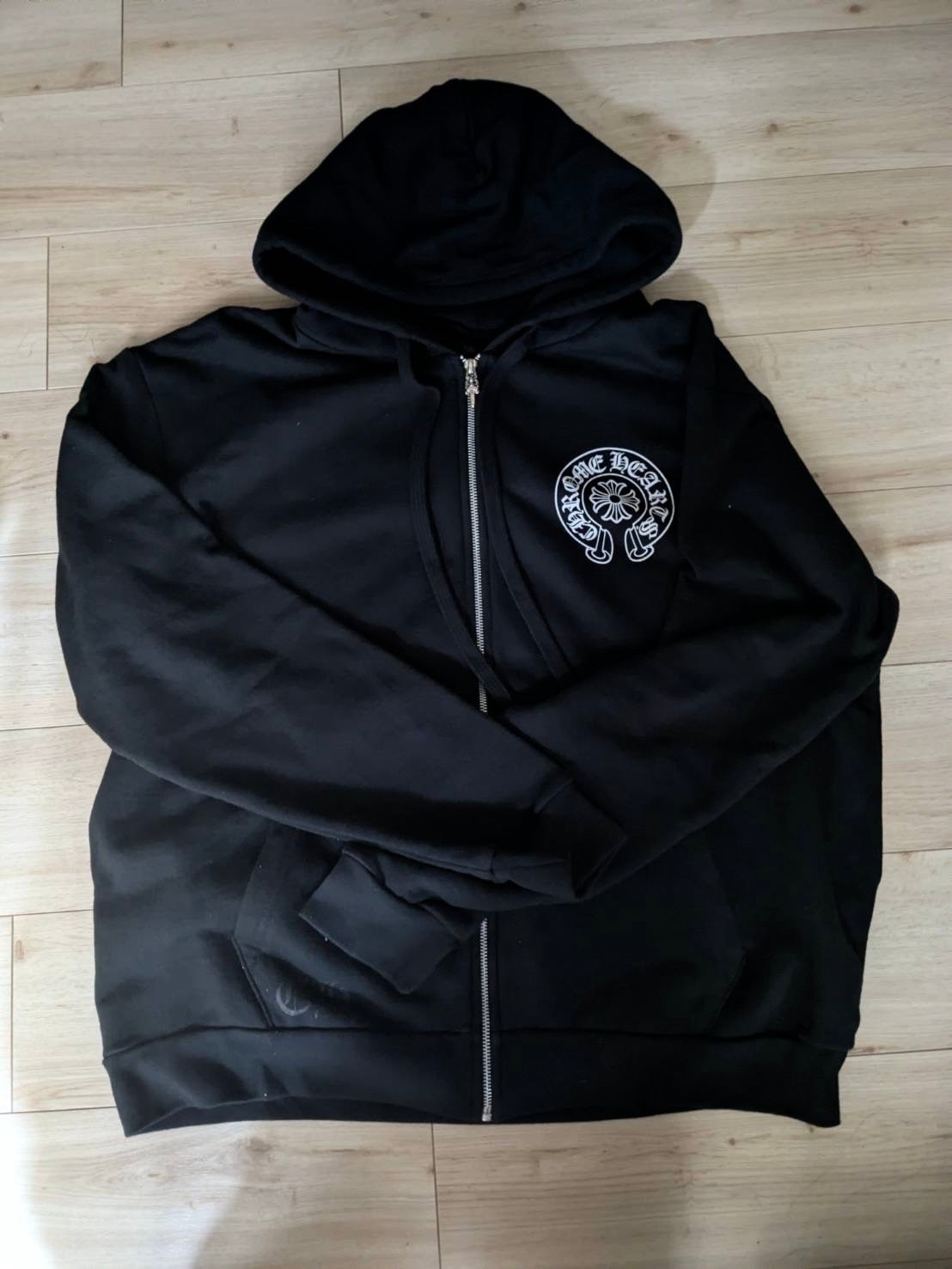Chrome Hearts Back Horseshoe Zip Hoodie Osaka Exclusive "Black"