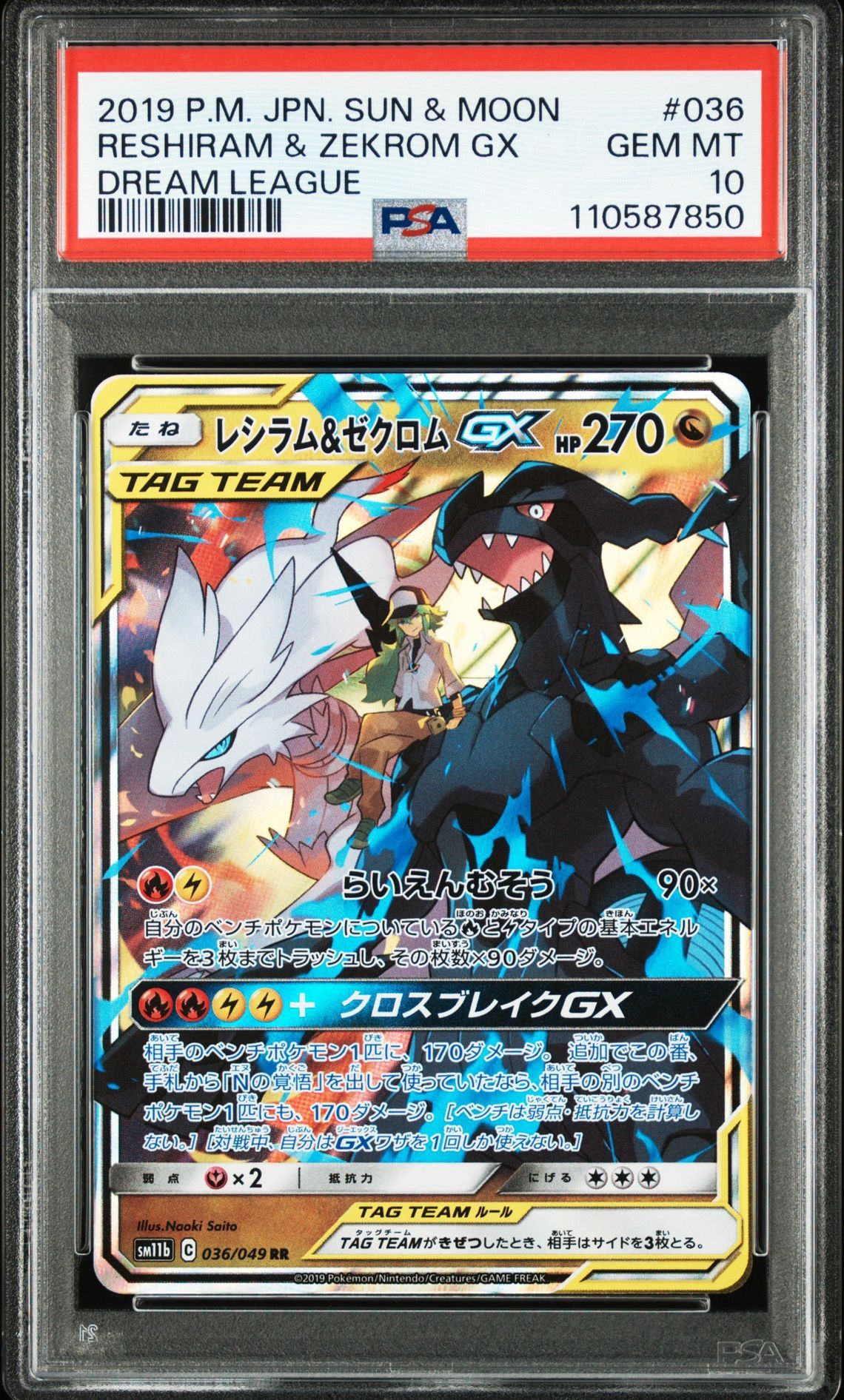 レシラム&ゼクロムGX (N) RR[SM11b 036/049](強化拡張パック「ドリームリーグ」)