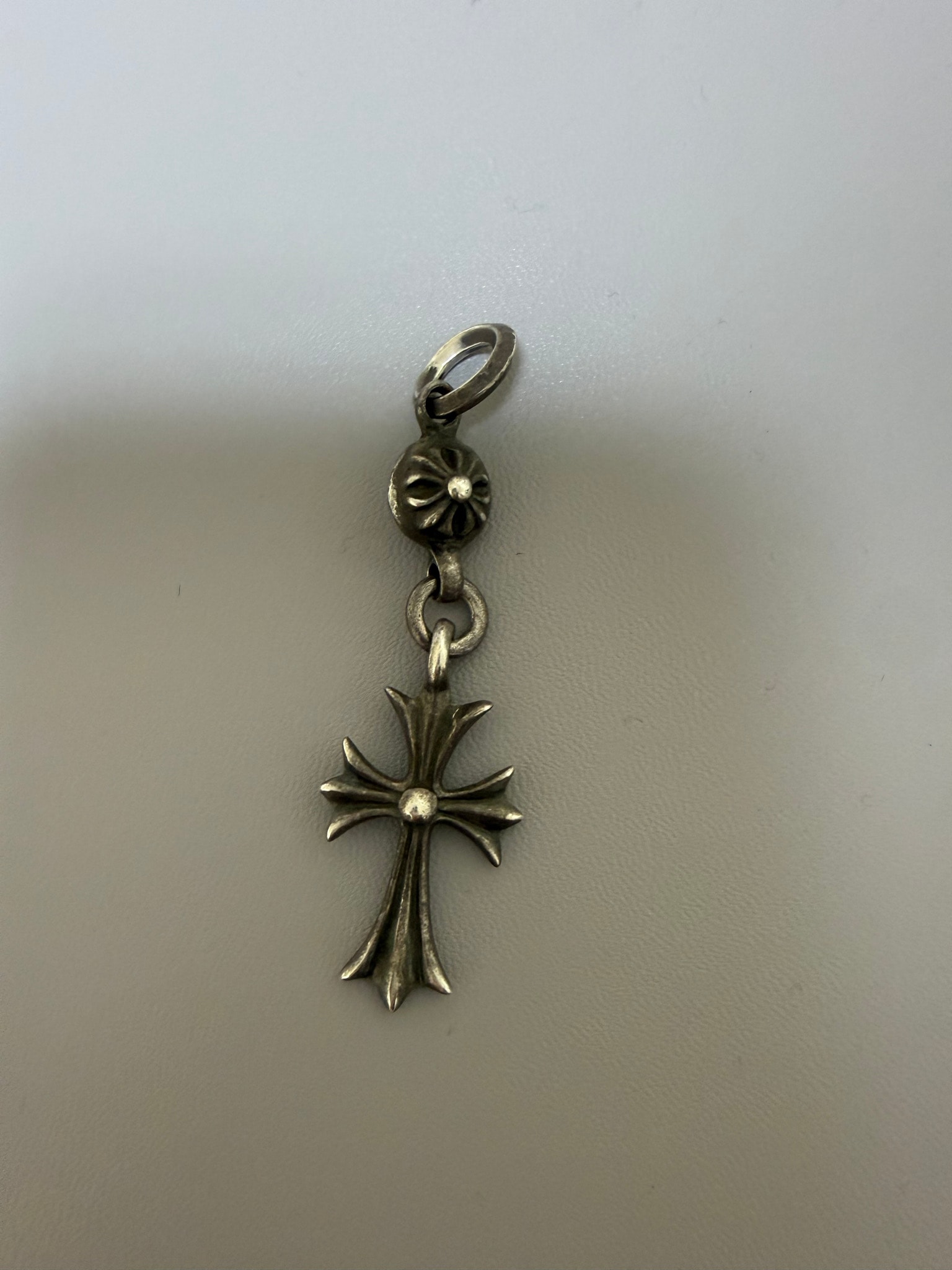 Chrome Hearts 1 Ball Tiny CH Cross Charm "Silver"