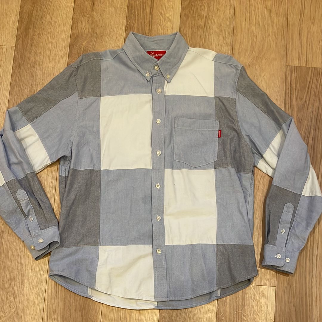 Supreme Patchwork Oxford Shirt "Blue"