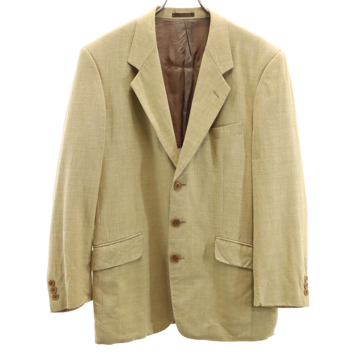Paul Smith ポールスミス 日本製 リネンブレンド テーラードジャケット M ベージュ ErmenegildoZegna