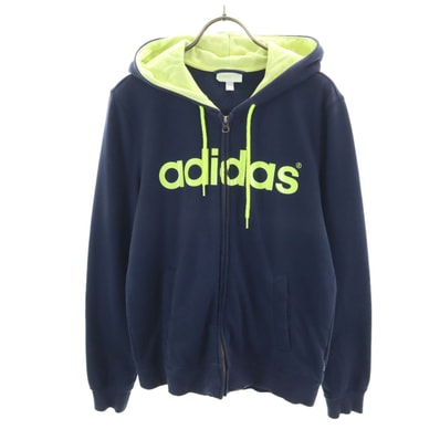 adidas NEO アディダスネオ 長袖 スウェット ジップパーカー L ネイビー