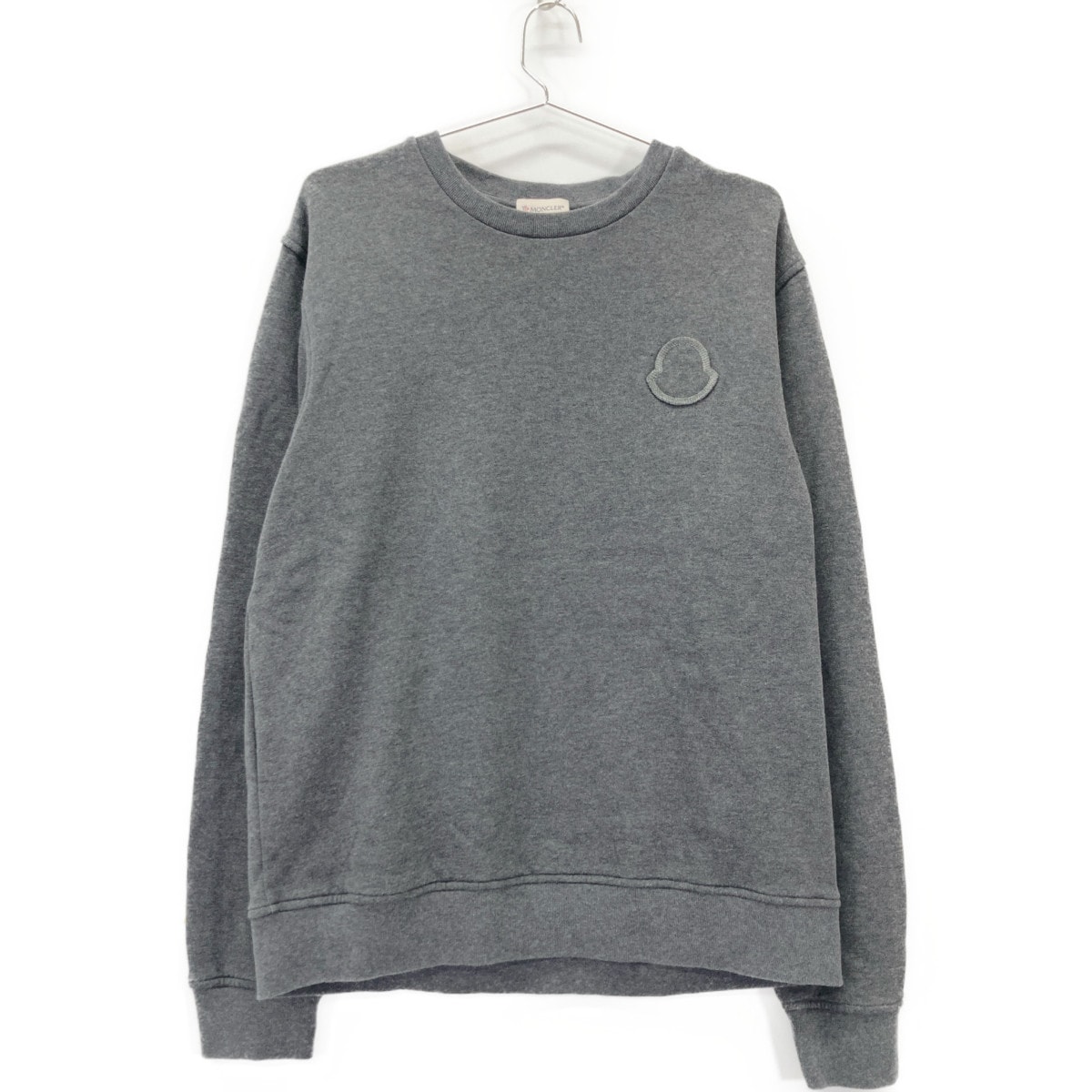 モンクレール 21年 ﾁｬｺｰﾙ MAGLIA ﾛｺﾞ ﾄｰﾚｰﾅｰ L