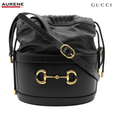 GUCCI グッチ ホースビット 1955 バケット 巾着 ショルダーバッグ
レザー ブラック レディース
【中古】