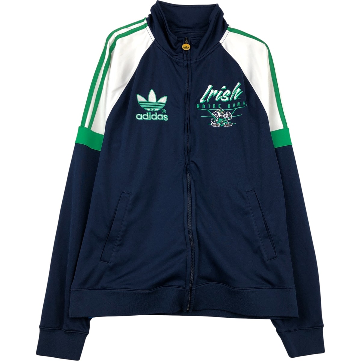 古着 アディダス adidas ORIGINALS オリジナルス NOTRE DAME Fighting Irish ノートルダム大学ファイティングアイリッシュ ジャージ トラックジャケット メンズM相当/eaa613834