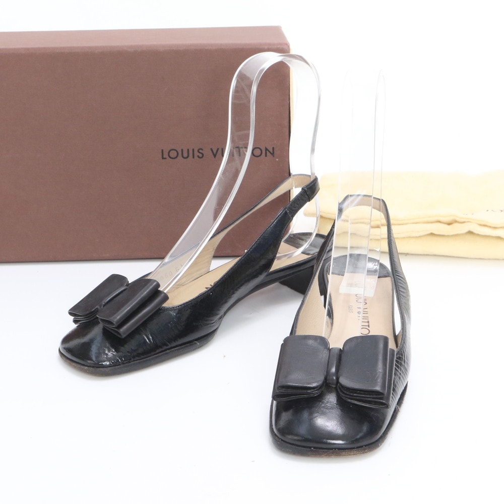 ■美品 ルイヴィトン 35 リボンサンダル レザー