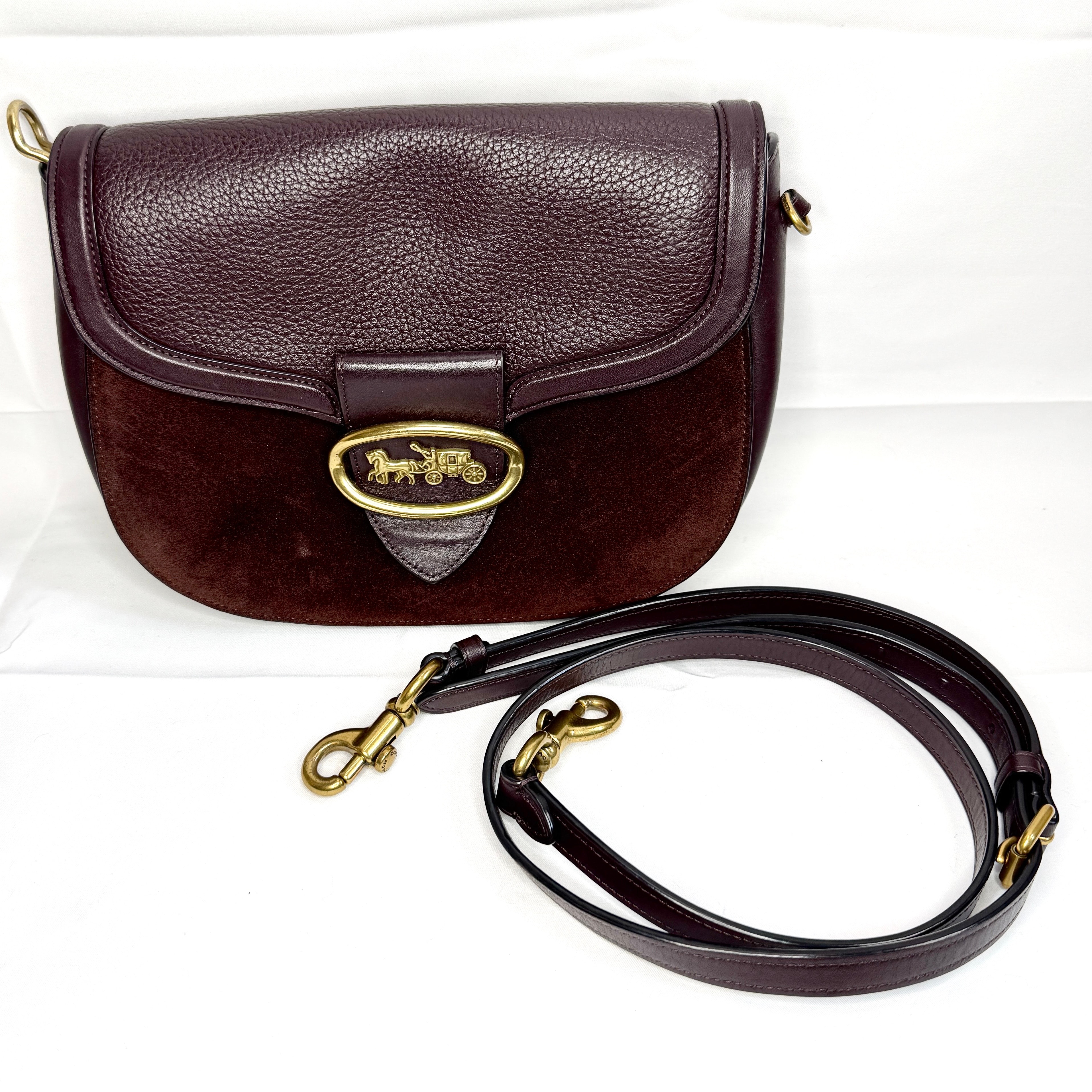 COACH コーチ ショルダーバッグ サドルバッグ 84715 レザー スエード