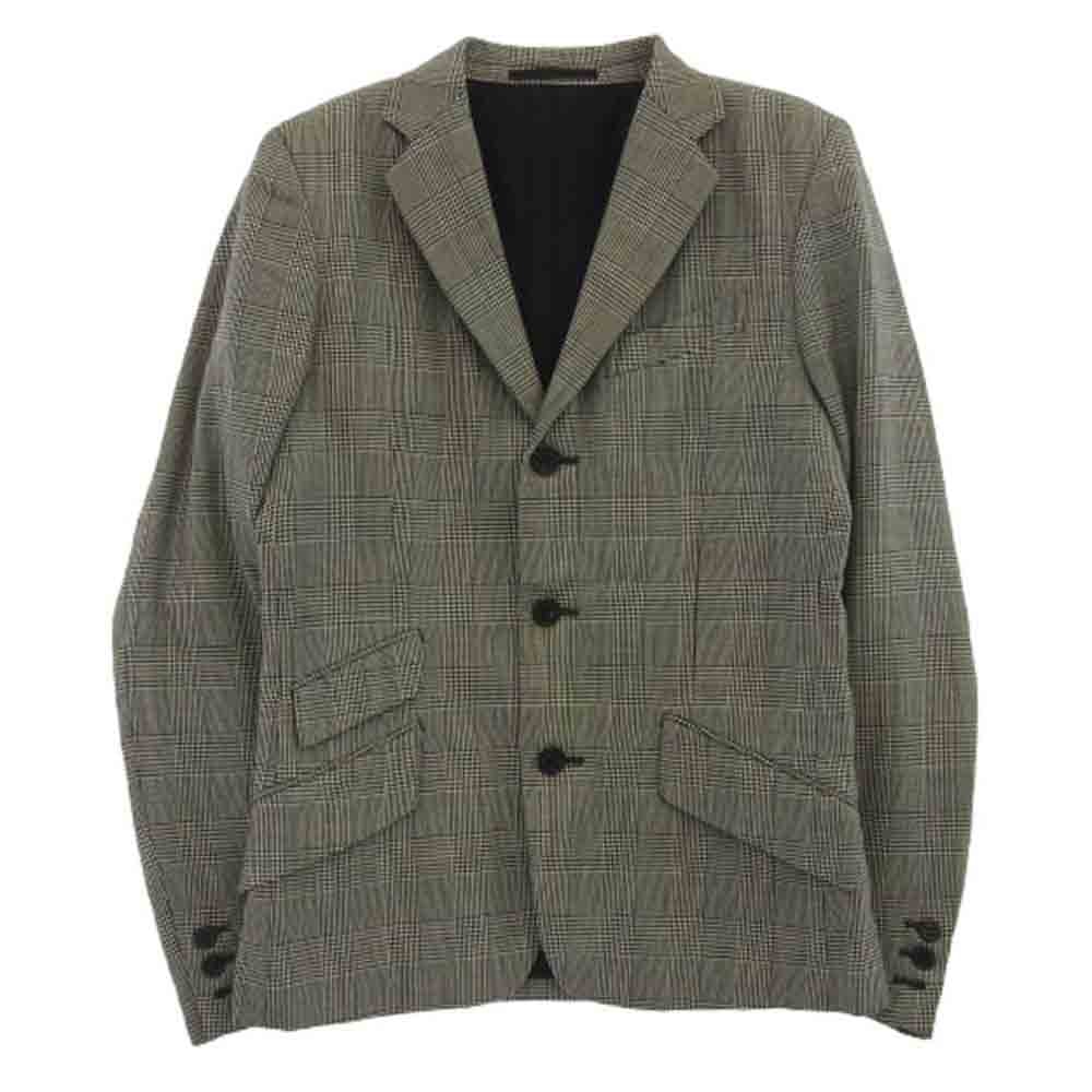 HYSTERIC GLAMOUR ヒステリックグラマー テーラードジャケット チェック柄 ウール 3B テーラード ジャケット グレー系 S【中古】