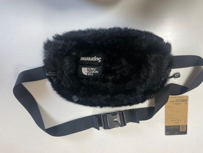 Supreme x The North Face Faux Fur Waist Bag "Black" NM82093I / NF0A5G87