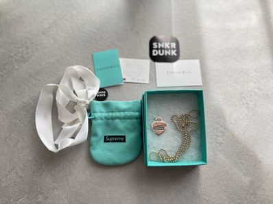 Supreme / Tiffany & Co. Return to Tiffany Heart Tag Pendant "Silver"