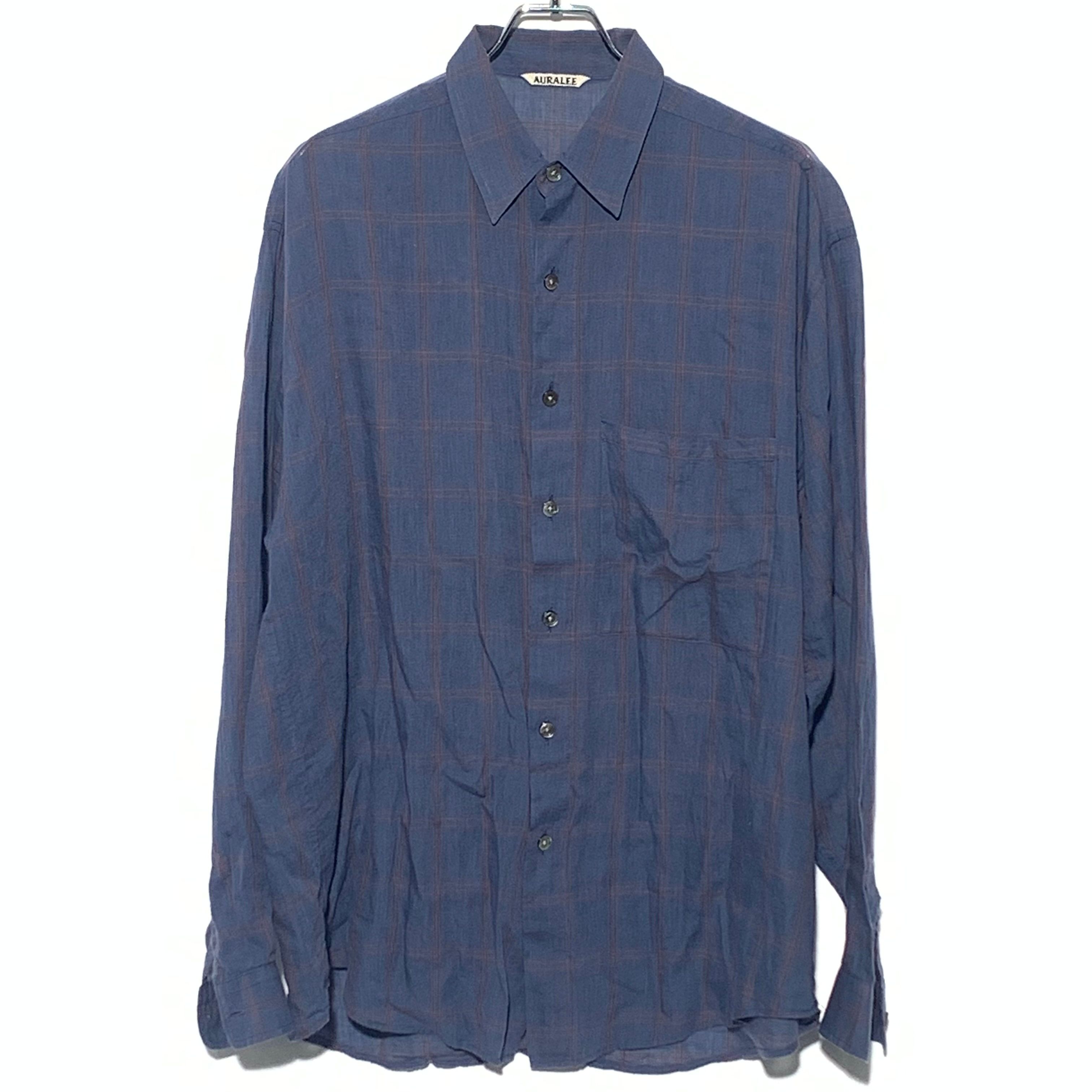 SUPER LIGHT CHECK SHIRTS ネイビー
